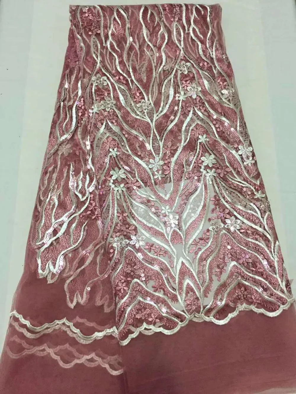 pure White African Lace Fabrics 5 Yards Guipure Fabric 2018 High Quality Beaded Cord For Wedding Dresse | Дом и сад