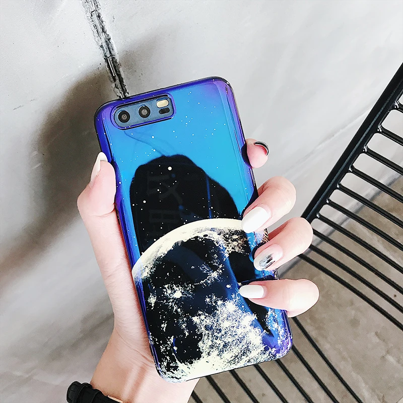 YHBBCASES Blu-ray Phone Case For Huawei P20 Pro Honor 10 Mete Nova 2S Cases Cartoon Ear Starry Interstellar Soft Cover |