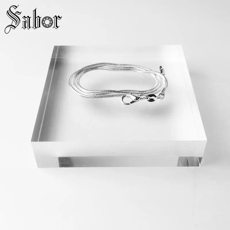 Ожерелье из змеиной цепи 2 мм Новая Модная бижутерия аксессуары для мужчин и