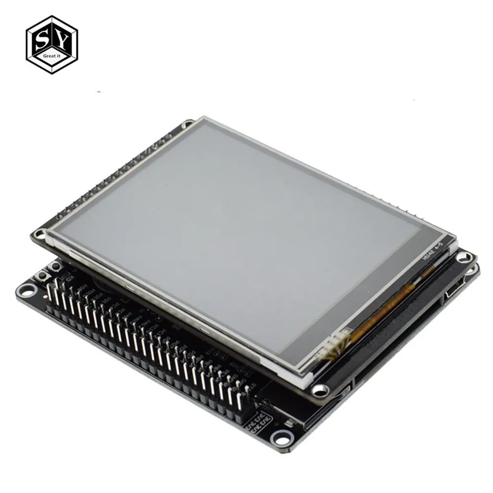 1 шт. Great IT 3,2 дюймов lcd TFT с сопротивлением сенсорный экран ILI9341 для STM32F407VET6 макетная плата черный