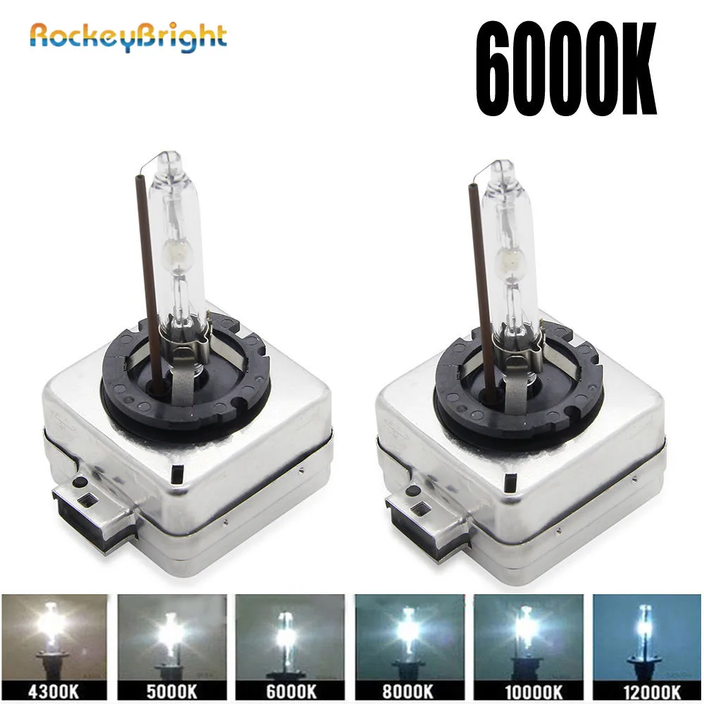 Rockeybright 4300K 6000K 8000K D3S ксеноновая лампа для Audi A1 для Ford Kuga HID головной светильник 35 Вт для автомобиля D3S ксеноновая фара противотуманный светильник