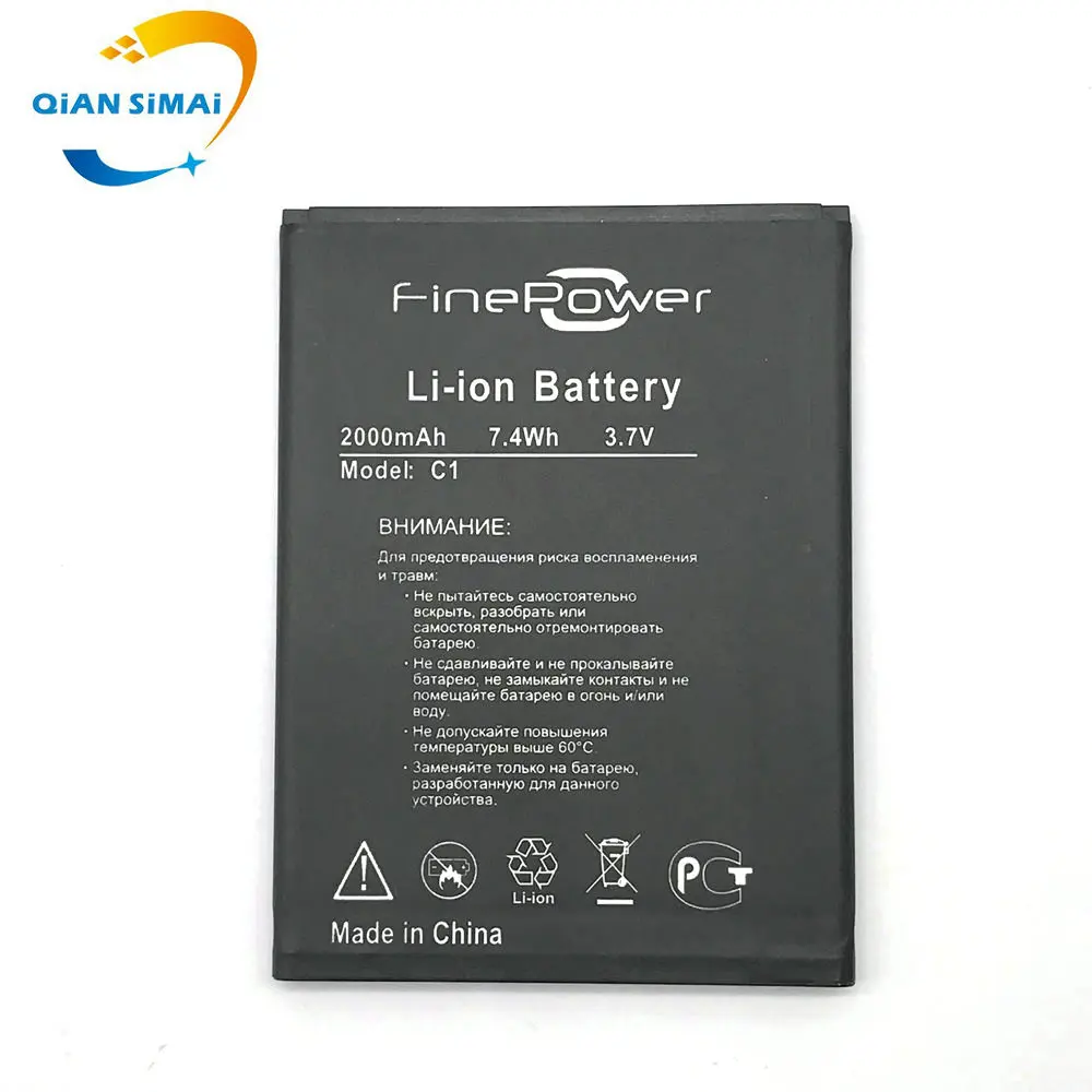 1 шт. новый 100% высококачественный аккумулятор FinePower C1 для телефона C1|Аккумуляторы