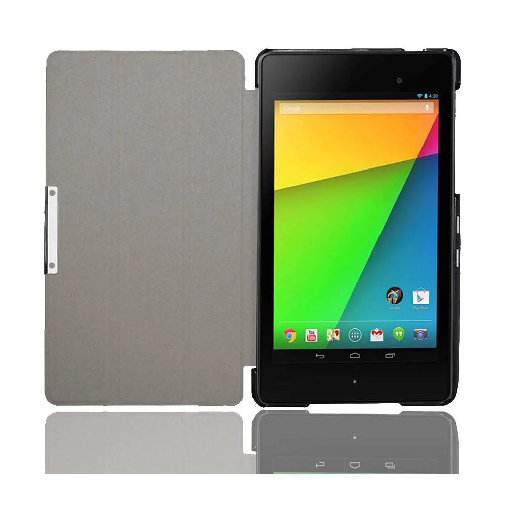 Умный кожаный чехол для Nexus 7, Ультратонкий флип-чехол для Asus Google Nexus 7 FHD 2nd (2nd Gen.2013), Магнитный чехол-книжка с функцией автоматического сна (art.: 7a6cc85c5) - 7a6cc85c5