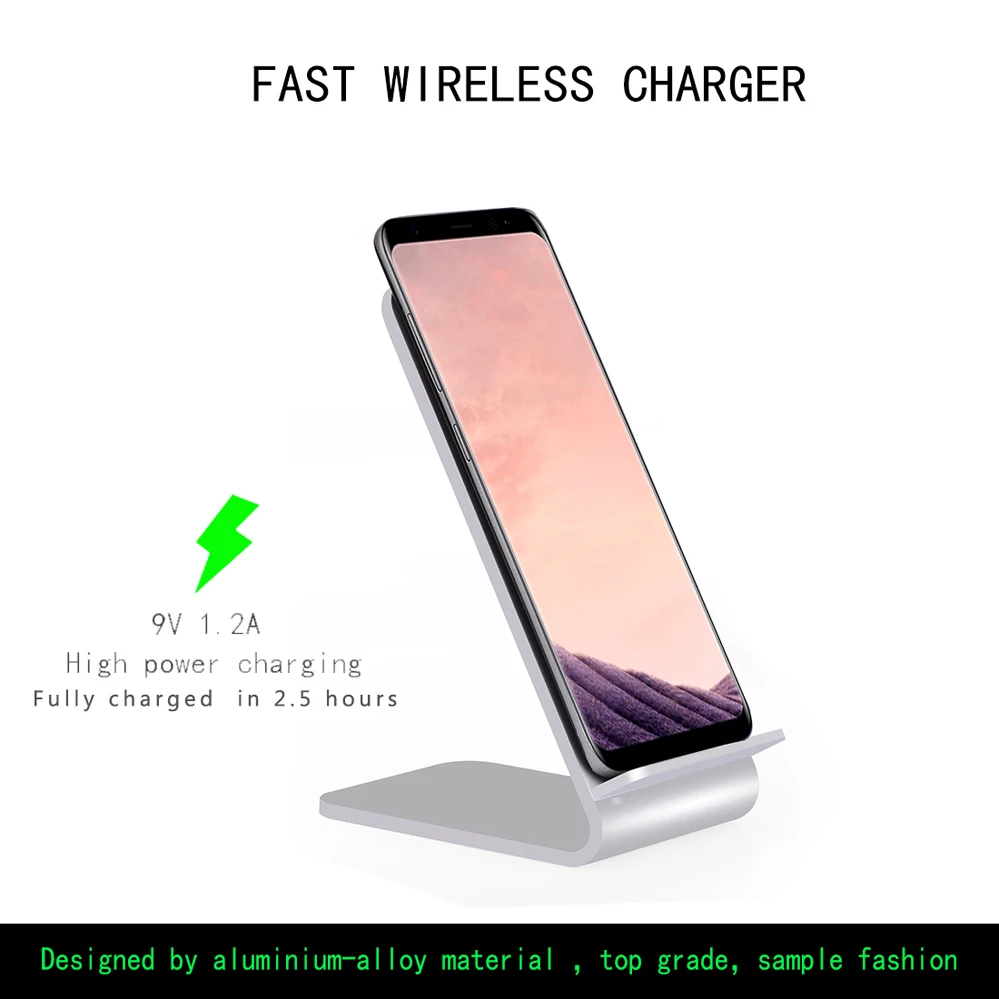 USLION QI Беспроводной Зарядное устройство для iPhone X 8 для Samsung S8 Plus Note 8 S7 S6 Edge быстрая Беспроводной зарядная док-станция для док-станции