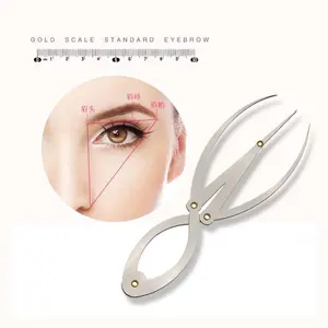 Микроблейдинг бровей из нержавеющей стали с золотым соотношением, инструмент для перманентного макияжа, линейка, дизайн для формирования бровей