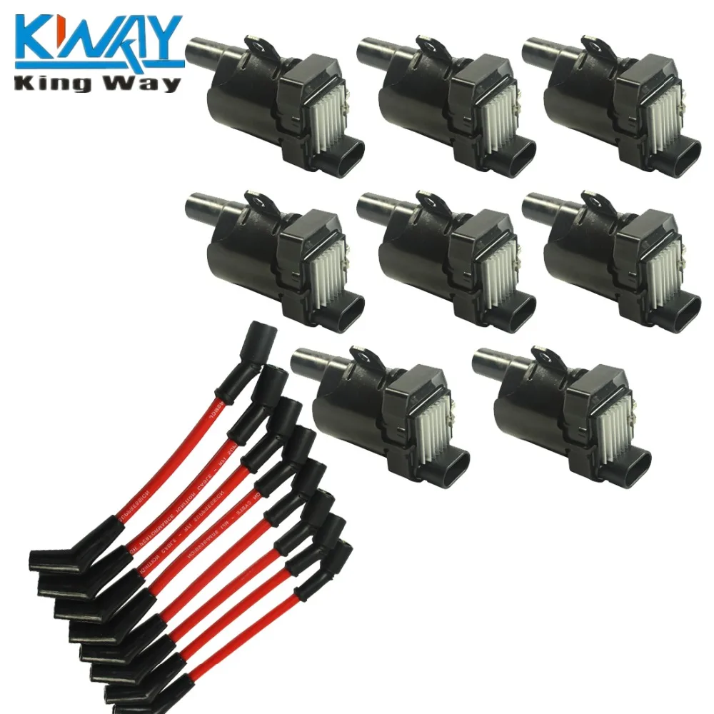 Бесплатная доставка King Way набор из 8 Катушки Зажигания Комплект & шт. свечи