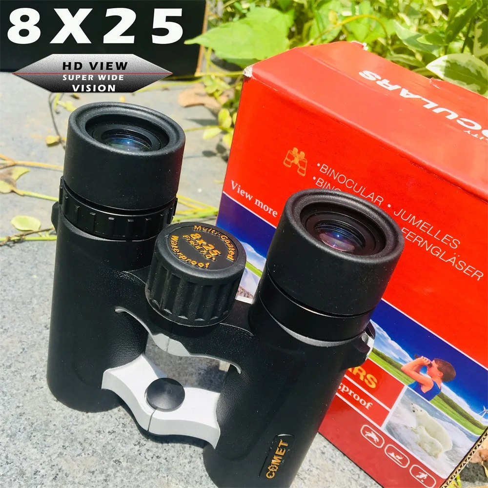 Охотничий бинокль Comet 8x25 Asika с ремешком на шею и сумкой для переноски HD телескоп