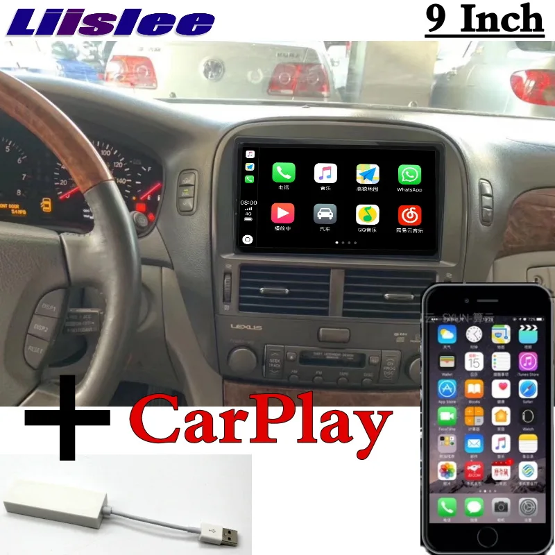 Для Lexus LS LS430 XF30 для Toyota Celsior 2000~ 2006 Liislee автомобильный мультимедийный плеер NAVI экран CarPlay радио карты gps навигация - Цвет: LS430-CarPlay