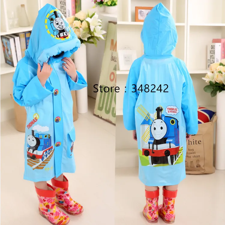 Детский плащ дождевик для детей с героями мультфильмов непромокаемое пальто