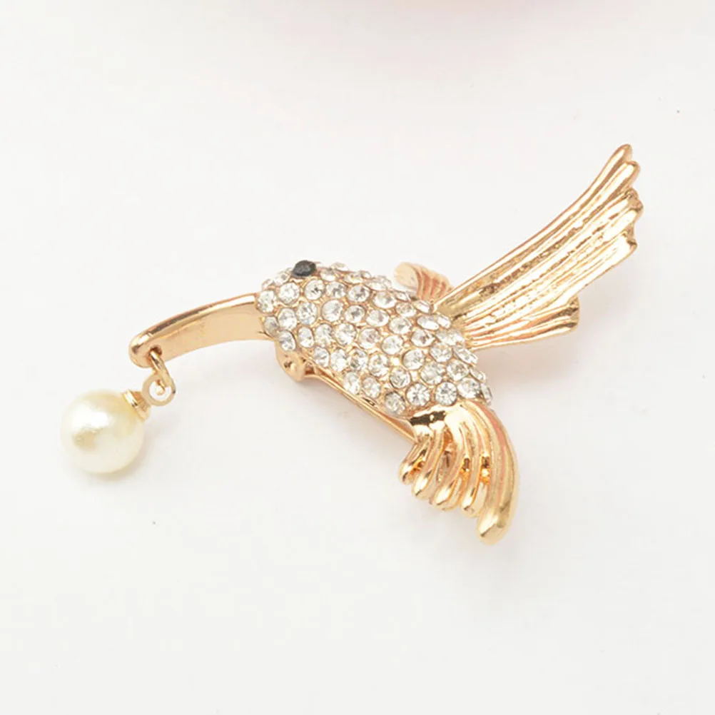 Колибри Броши животных стразы брошь булавки нагрудные значки подарок для женщин