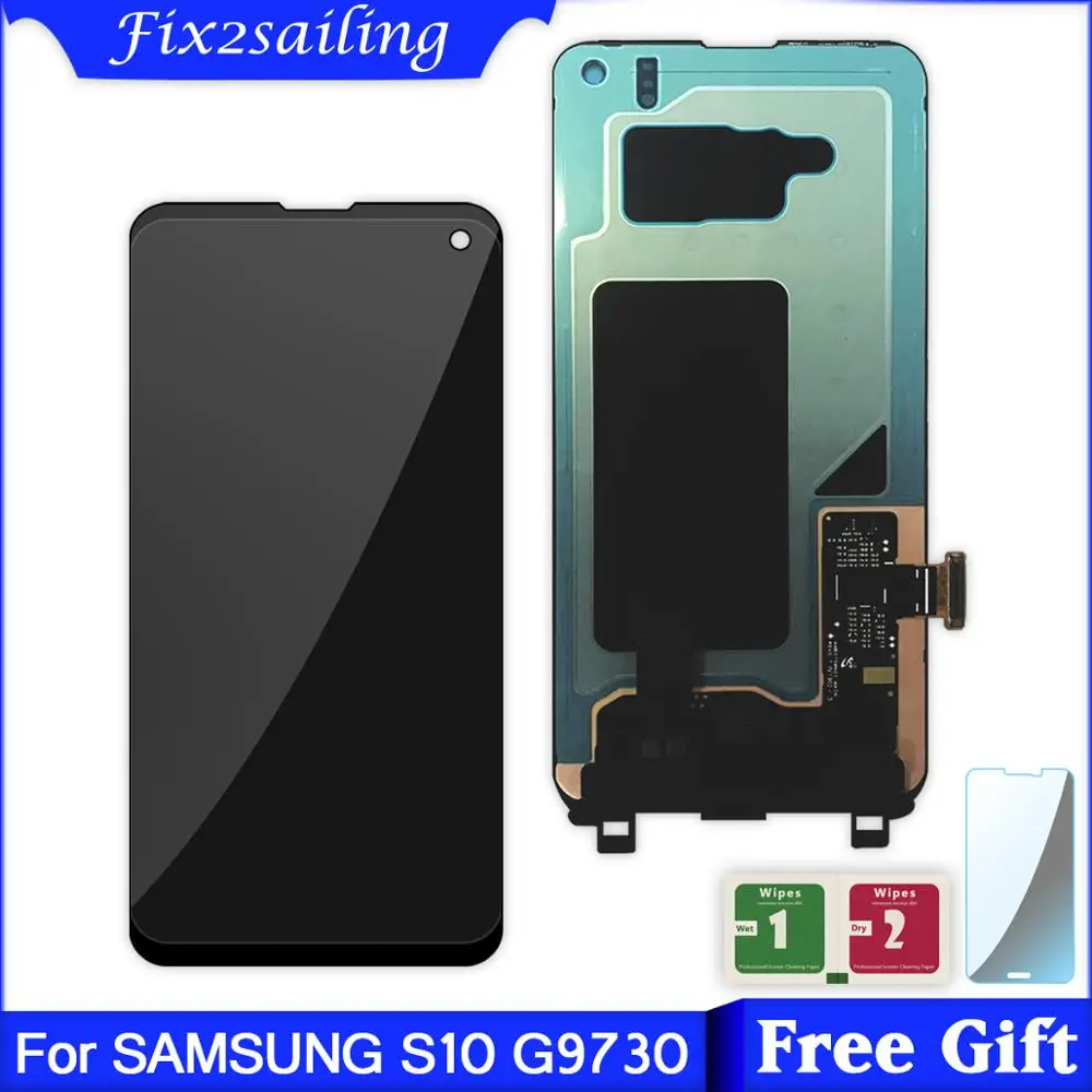 Новый оригинальный дисплей для Samsung Galaxy S10 G973F/DS G973F G973 Plus G975 G975F G975F/DS ЖК сенсорный