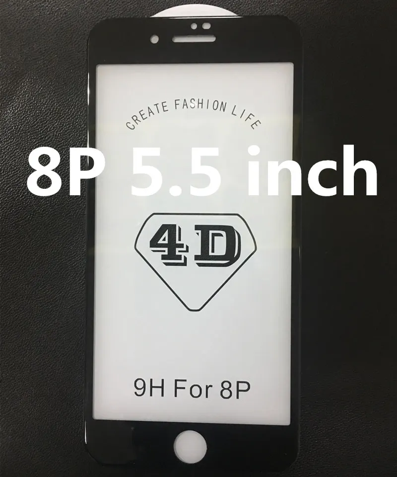 Black For 8 PLus NFH 4D полное покрытие закаленное стекло для iPhone 8 8 Plus 3D 9H экран протектор Взрывозащищенная Пленка чехол для 8 4," 5,5" - Цвет: Black For 8 PLus