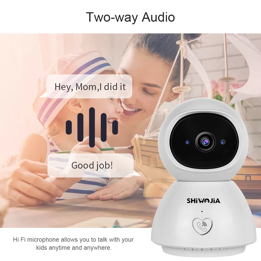 SHIWOJIA 1080 P один ключ вызова ip камера AI автоматическое отслеживание безопасности