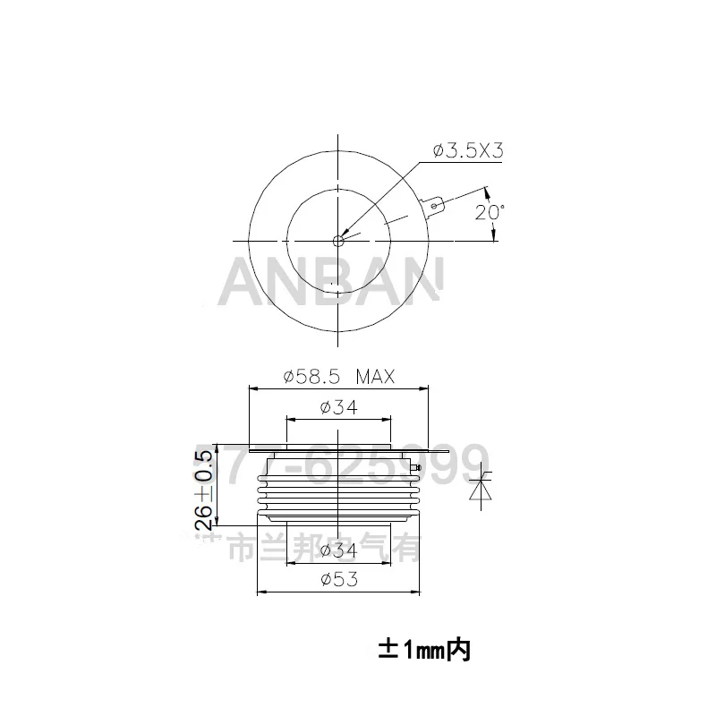 

Fast Free Ship Triode Thyristors for General Purpose KP500A 1600V KP500-16 Y38KPE Y35KPC Silicon controlled thyristor