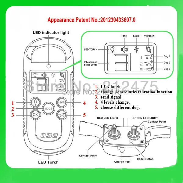 1 Dog Training System 300M Rechargeable &amp Waterproof Remote Collar Electric Shock Vibration 2013 Newest | Дом и сад