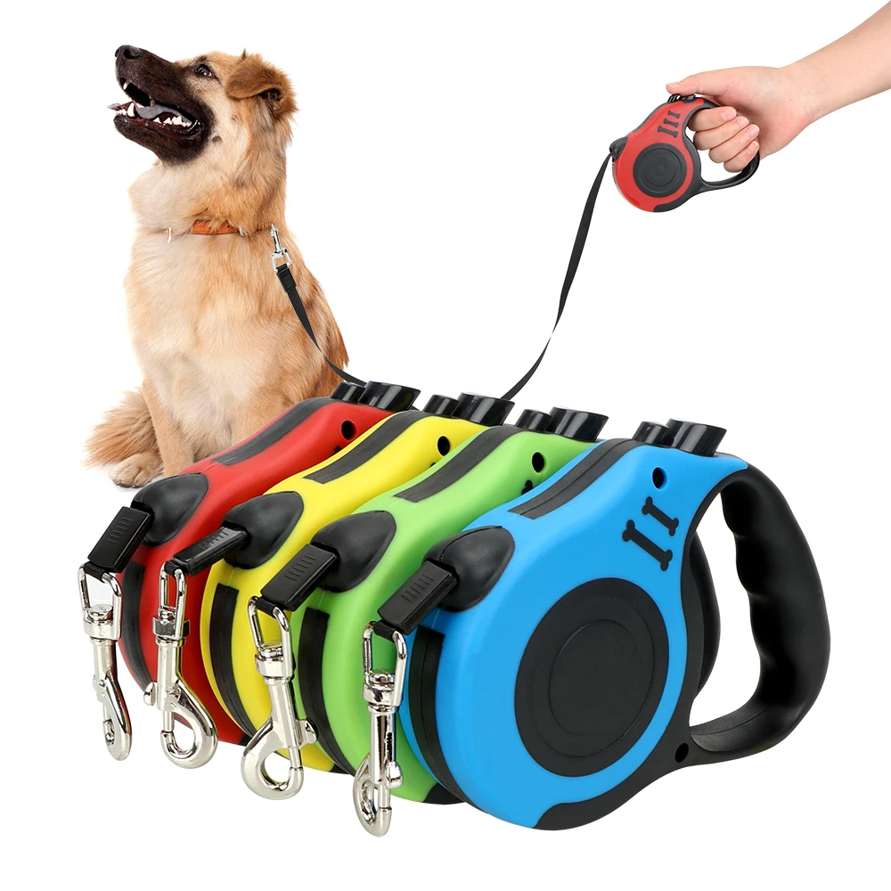 

3 meter /5 meter Retractable Dog Leash Puppy Cat Traction Rope Belt Automatic Flexible Dog Lead Dogs Walking Running Leads