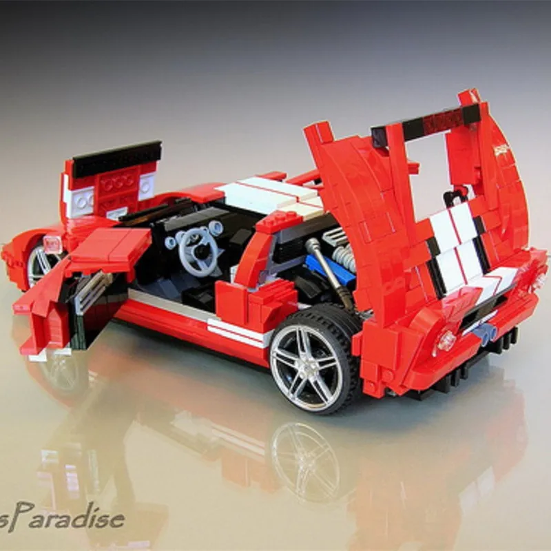 XingBao 03011 919 шт. натуральная Творческий MOC техника серии красный Phantom гоночный автомобиль набор строительных блоков Кирпичи