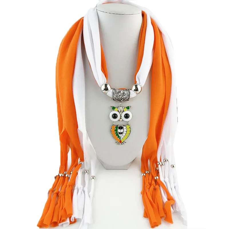 Подвеска RUNMEIFA Женская модная женская цветная подвеска в виде совы шарф ювелирные