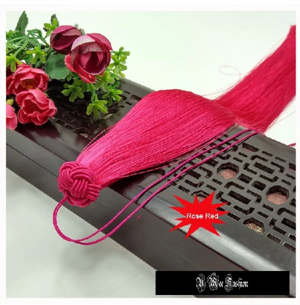 Rose Red TS003 кисточкой/ вискозное волокно/Длина: 60 см или 80 см/11 Цвета - Цвет: Rose Red