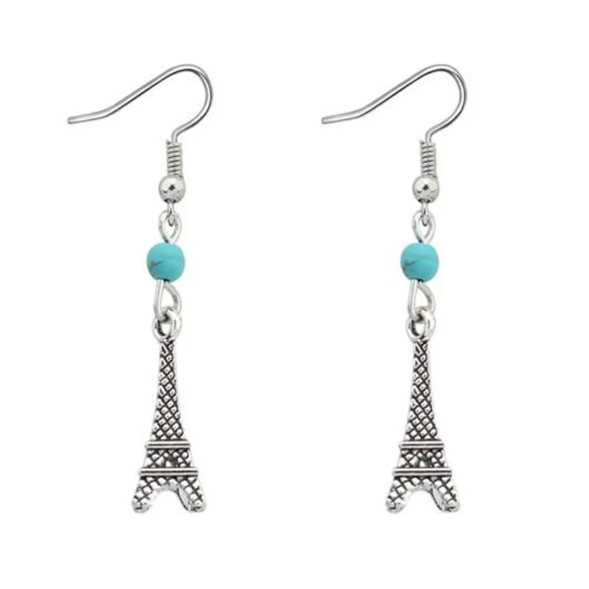 41 Украшения olaru Tibet, трендовые серьги-капли с камнем, совой, якорем, слоном, башней для женщин, новые длинные висячие серьги Vinatge, подарок - Окраска металла: 41