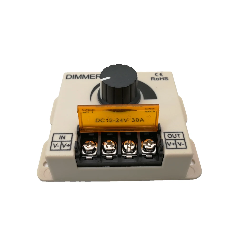 30A светодиодный диммер 12V 24V 720W Макс большой мощности для СВЕТОДИОДНЫЙ одной полосы ручка переключателя управления электрическим током крышка регулятор освещения