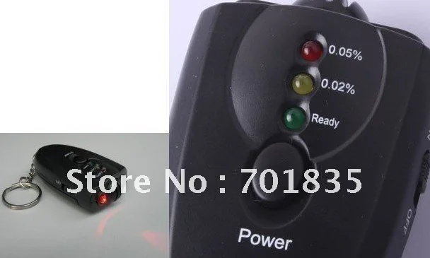 Бесплатная доставка! 10 шт./лот 3 LED брелок Digita Алкотестер с фонариком|alcohol tester|breath