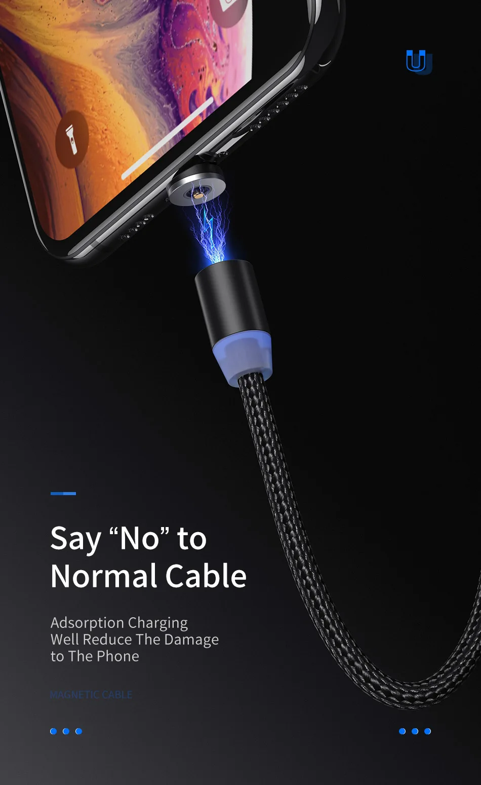 YKZ Магнитный USB кабель для huawei samsung type C type-C зарядный USB C Магнитный кабель Micro USB шнур для мобильного телефона для iPhone