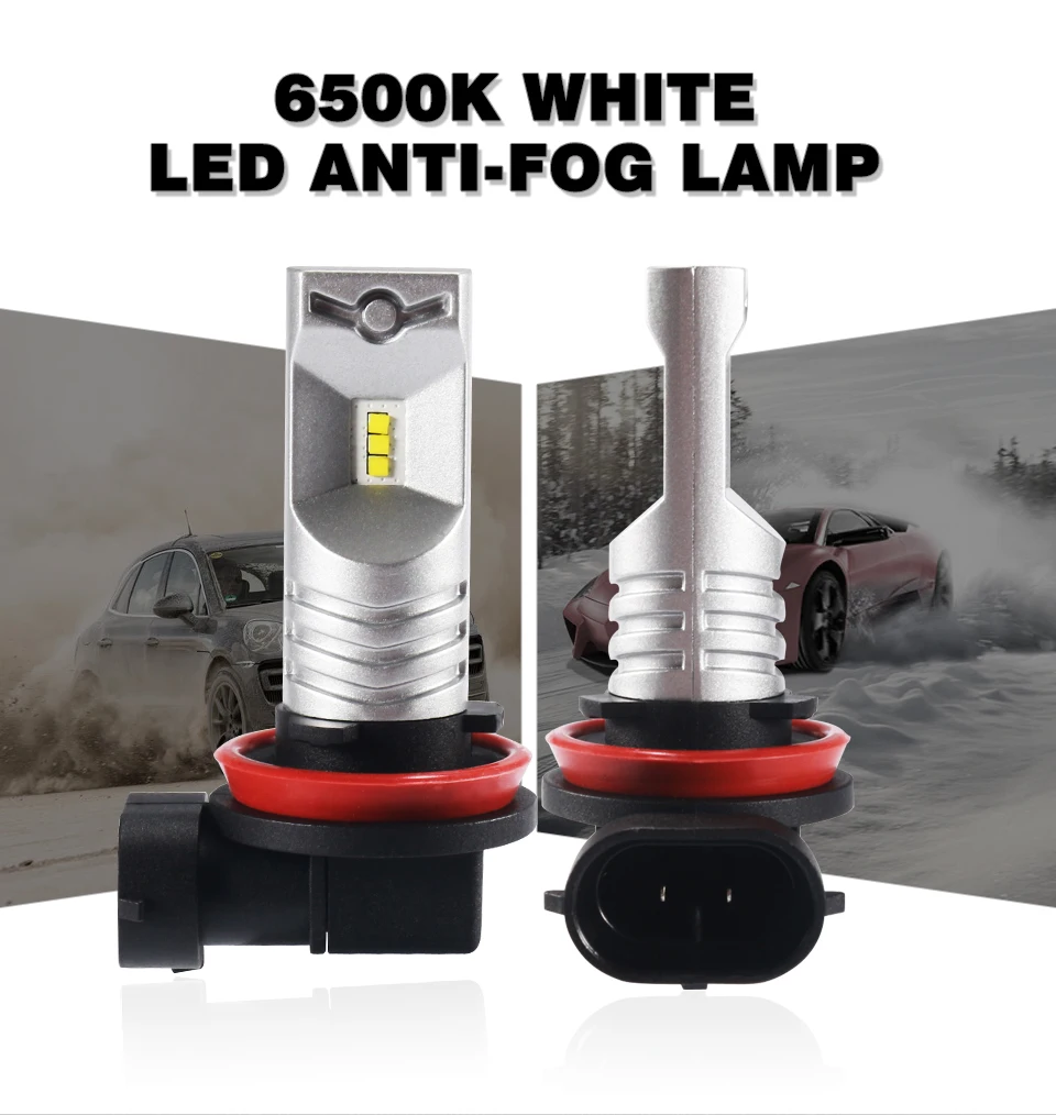 Gzkafolee 2 шт. h11 led h9 h8 led H16 JP автомобилей туман лампа CSP Y19 6500 К 3600LM белый вождение автомобиля лампы дневного