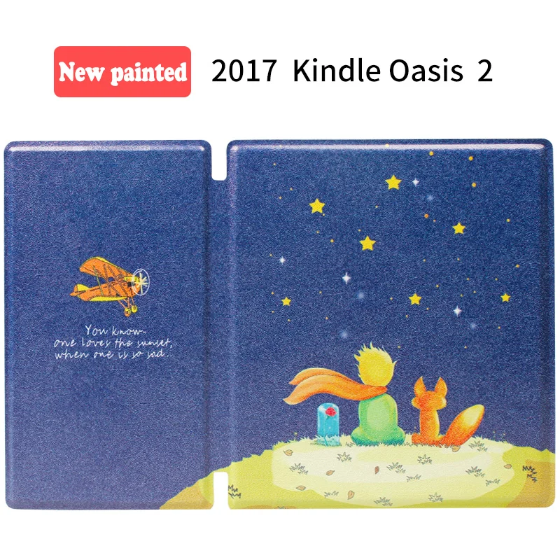 Новая версия из искусственной кожи чехол для 7 дюймов Amazon Kindle oasis 2(выпуск) читалка с автоматическим выключением/пробуждением смарт-чехол