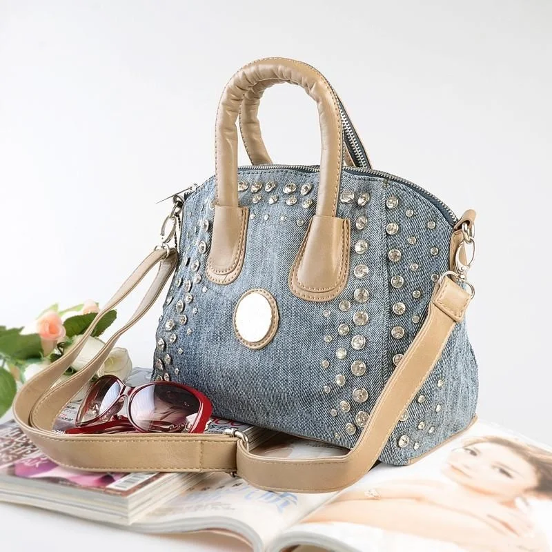 Новая Винтажная Мода bolsa feminina бриллианты Бисероплетение джинсы для женщин Топ Ручка ручные вечерние сумки для женщин