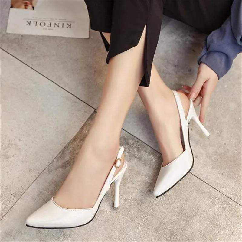 Женские туфли с острым носком на высоком каблуке шпильке закрытым обувь для