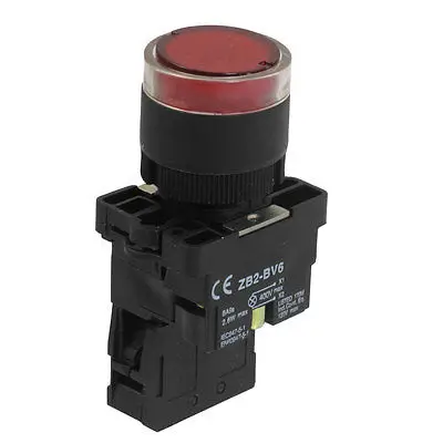 

ZB2-EW3462 NC Normally Closed Red Light Momentary Push Button Switch AC 400V