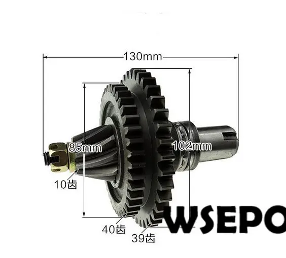 Качество OEM! Кустарный вал в сборе с шестерней для 178F/186F/L70/L100/188F культиватор