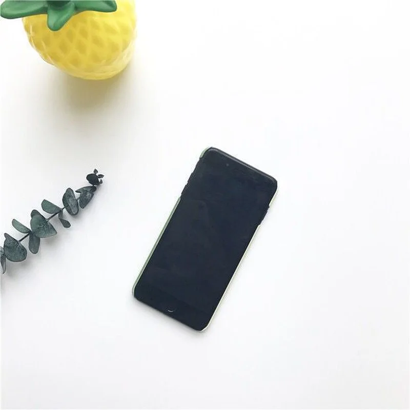 Matcha Green Gradient Phone Case for IPhone XS 6 7 6S 8 Simple Hard Matte Plus Back Cover |