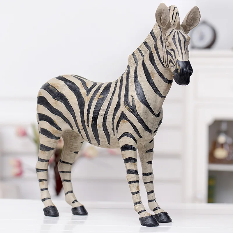 American country style cerative zebra crafts Home Furnishing soft decorative resin handicraft model room window decor | Дом и сад