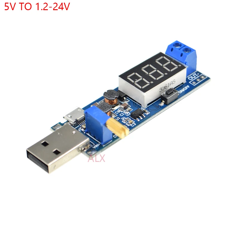 USB A MICRO Φ Регулируемый понижающий регулятор напряжения модуль питания повышающий