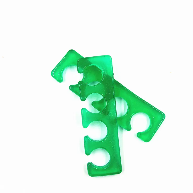 Зеленый силиконовый сепараторы пальцев рук и ног мягкая прокладка для ногтей