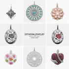 Кулон в виде цветка марказита Karma, бусы из стерлингового серебра 925 пробы, модные ювелирные украшения, подарок для женщин и девочек, ожерелье