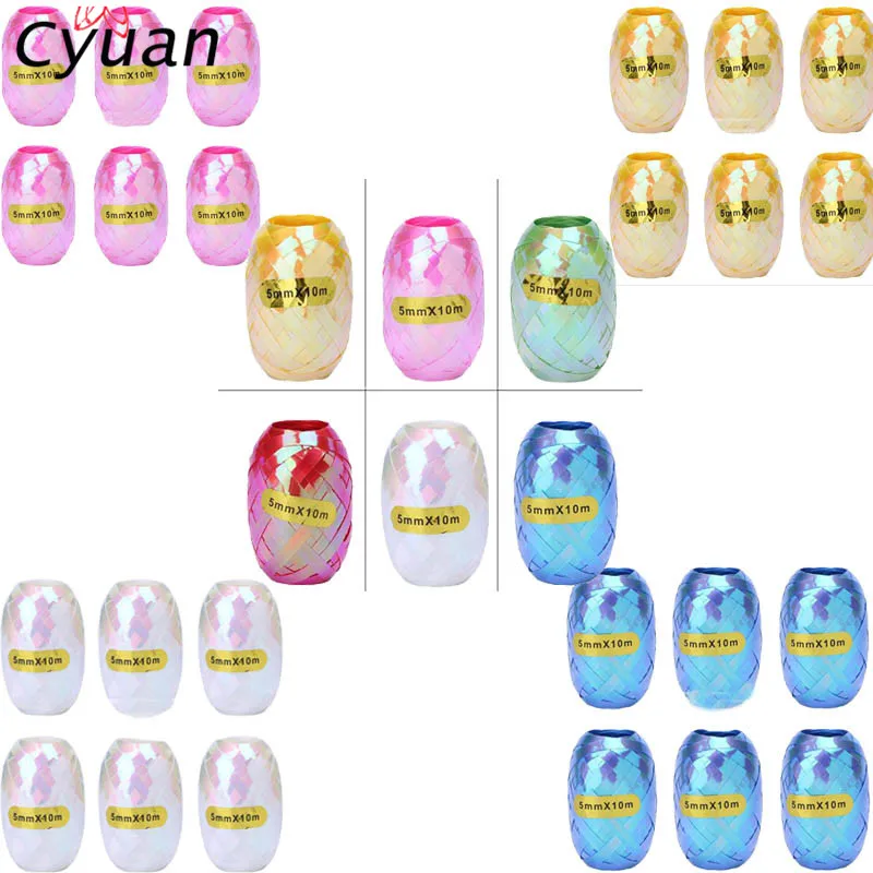 Cyuan 60 м воздушные шары ленты лента-лазер для дня рождения вечеринки Свадебные украшения DIY шар Декор Аксессуары события вечерние принадлежности