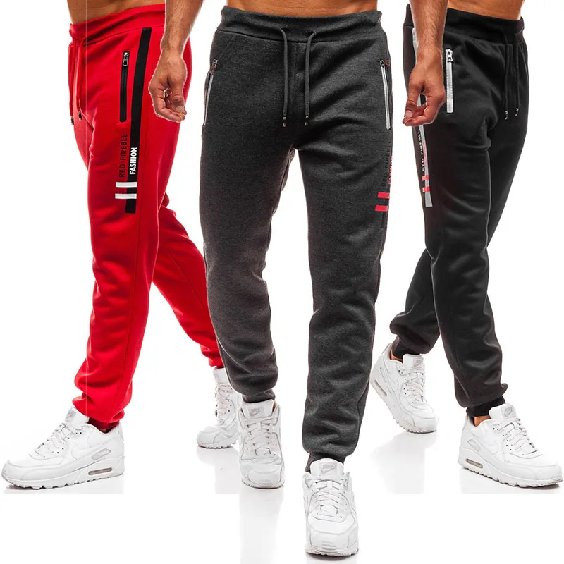 Sweatpants Men's Fashion New Casual Pants Side Print Design Pants Pantalon Hombre