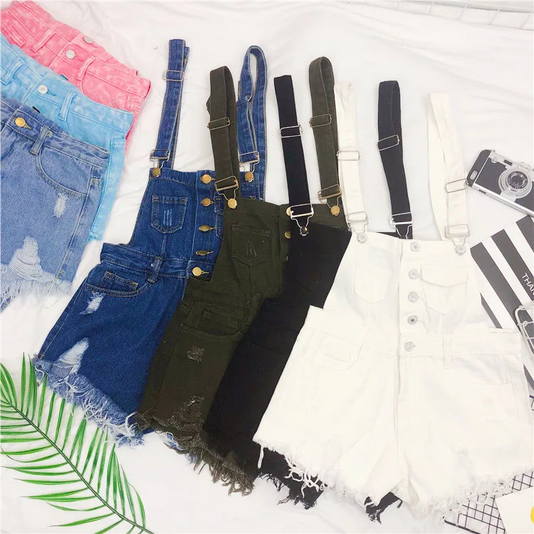 Для женщин джинсы отверстие кисточкой Комбинезоны боди комбинезоны для девочек