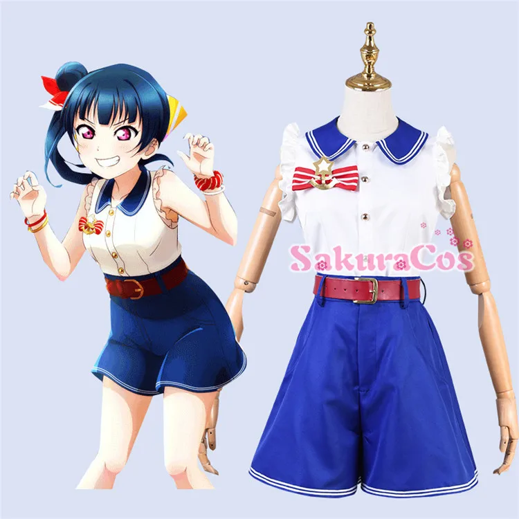 

Anime Love Live Sunshine Aqours Tsushima Yoshiko 6th Anniversary UnAwakening Uniform Cosplay Custume Halloween Free Shipping