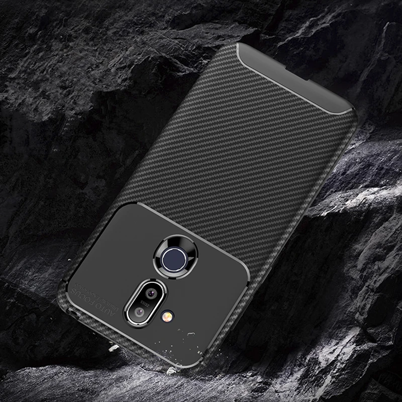 Чехол из углеродного волокна для Nokia 8 1 TA 1119 1121 1128 1131 прочный армированный