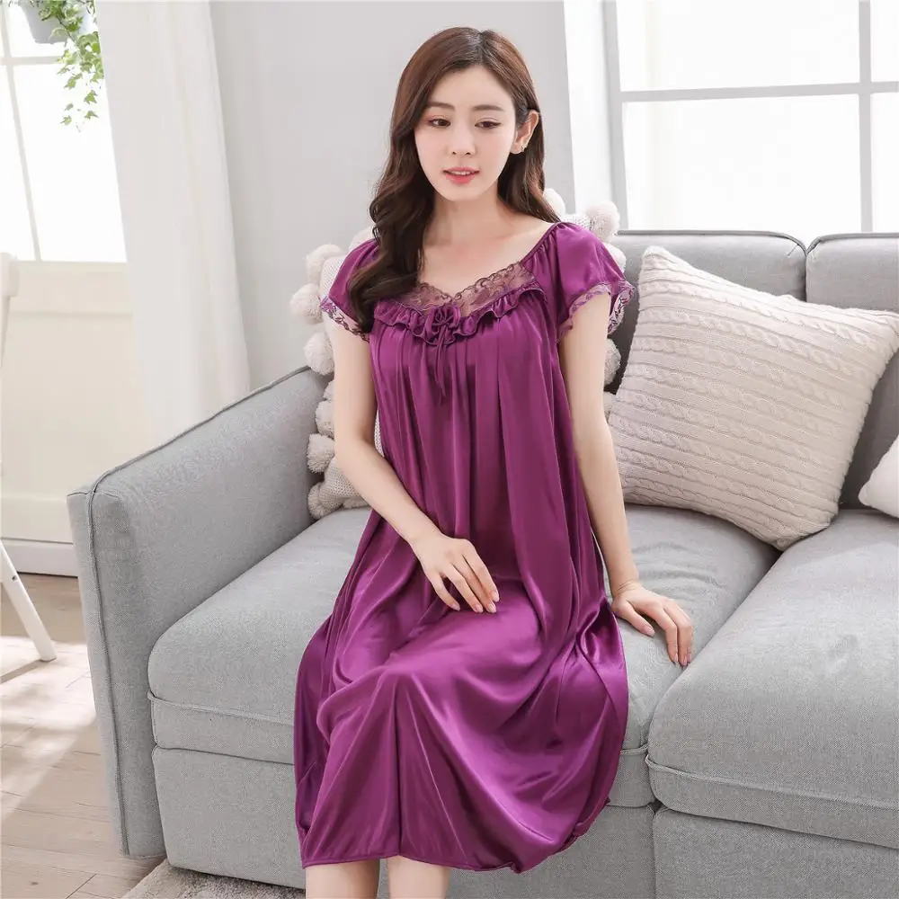 Ночная сорочка женская длинная Повседневная рубашка для дома пикантная ночная