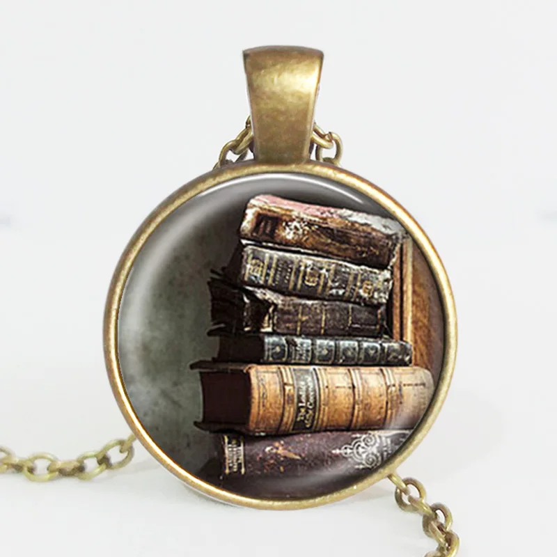 Ожерелье-книжка для библиотеки в винтажном стиле подарок учителей и