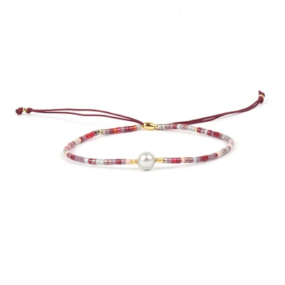Freshwater pearl KELITCH браслеты дружбы, ювелирные изделия, бисерный Хрустальный Браслет, Браслеты-шармы, одна упаковка, браслет ручной работы для подарка - Окраска металла: Freshwater pearl