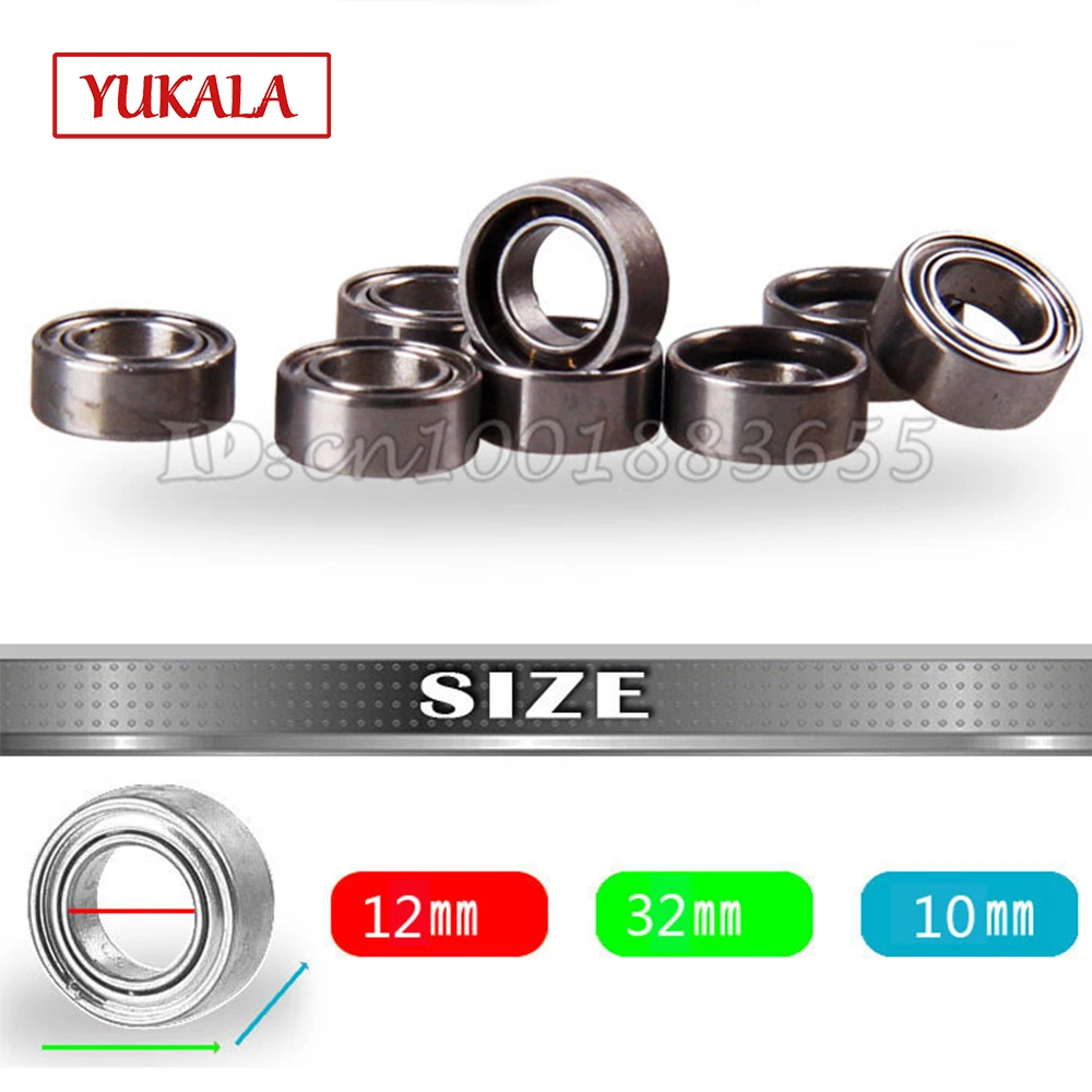 

YUKALA 12*32*10 mm ball bearings 10pcs Pulley 163116 WL Remote Control Aircraft Bearings