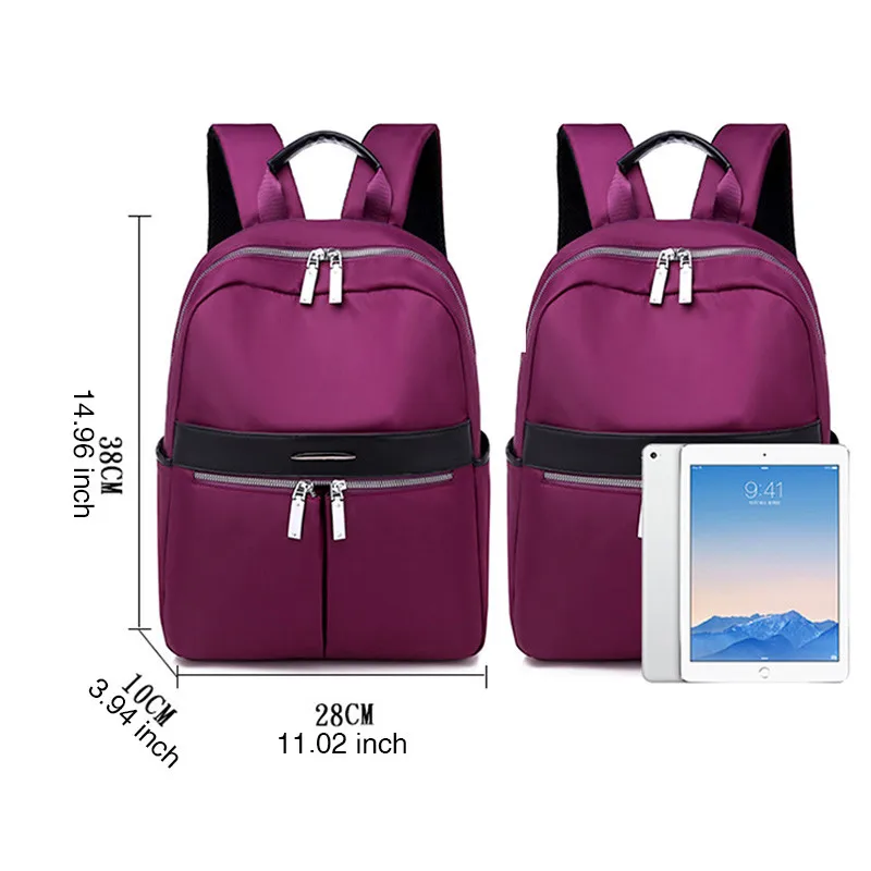 Школьный рюкзак для девочек-подростков Mochila Feminina, женские рюкзаки, нейлоновый водонепроницаемый повседневный рюкзак для ноутбука, женский рюкзак