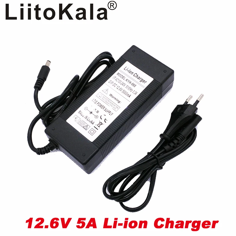 Liitokala 12,6 V 5A зарядное устройство, 12,6 V зарядное устройство для CCTV аккумуляторной батареи, 5A зарядное устройство для 12V литиевая батарея 12V зарядное устройство