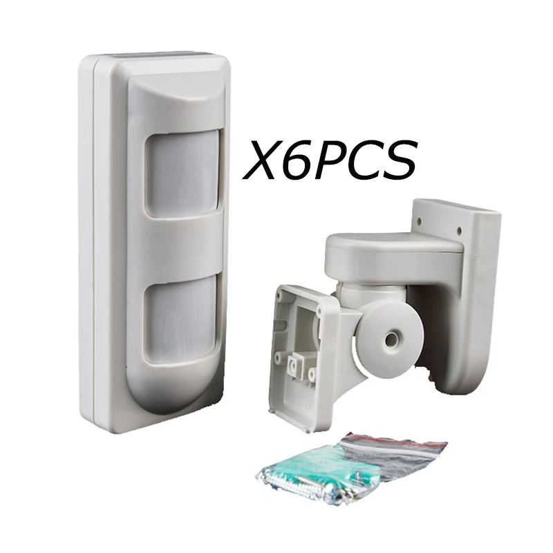 

6pcs/lot Wired IP65 Waterproof Outdoor 2PIR+Microwave Complex Alarm Motion Sensor for Wired Home Intruder Alarm Systems